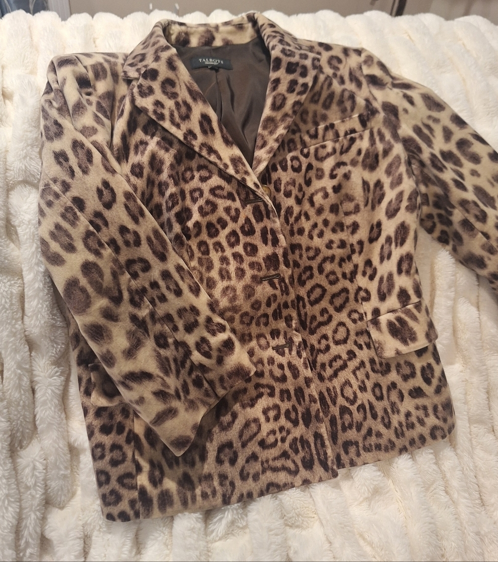 Talbots Leopard Print Women's Blazer